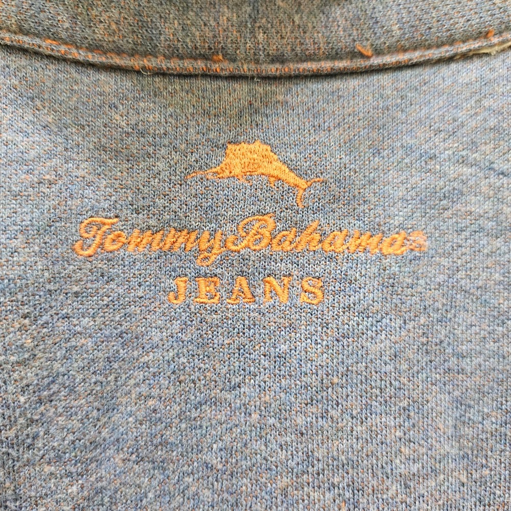 Tommy Bahama Jeans Reversible Pullover Quarter Zip‎ Sweatshirt Blue Copper - Picture 7 of 9